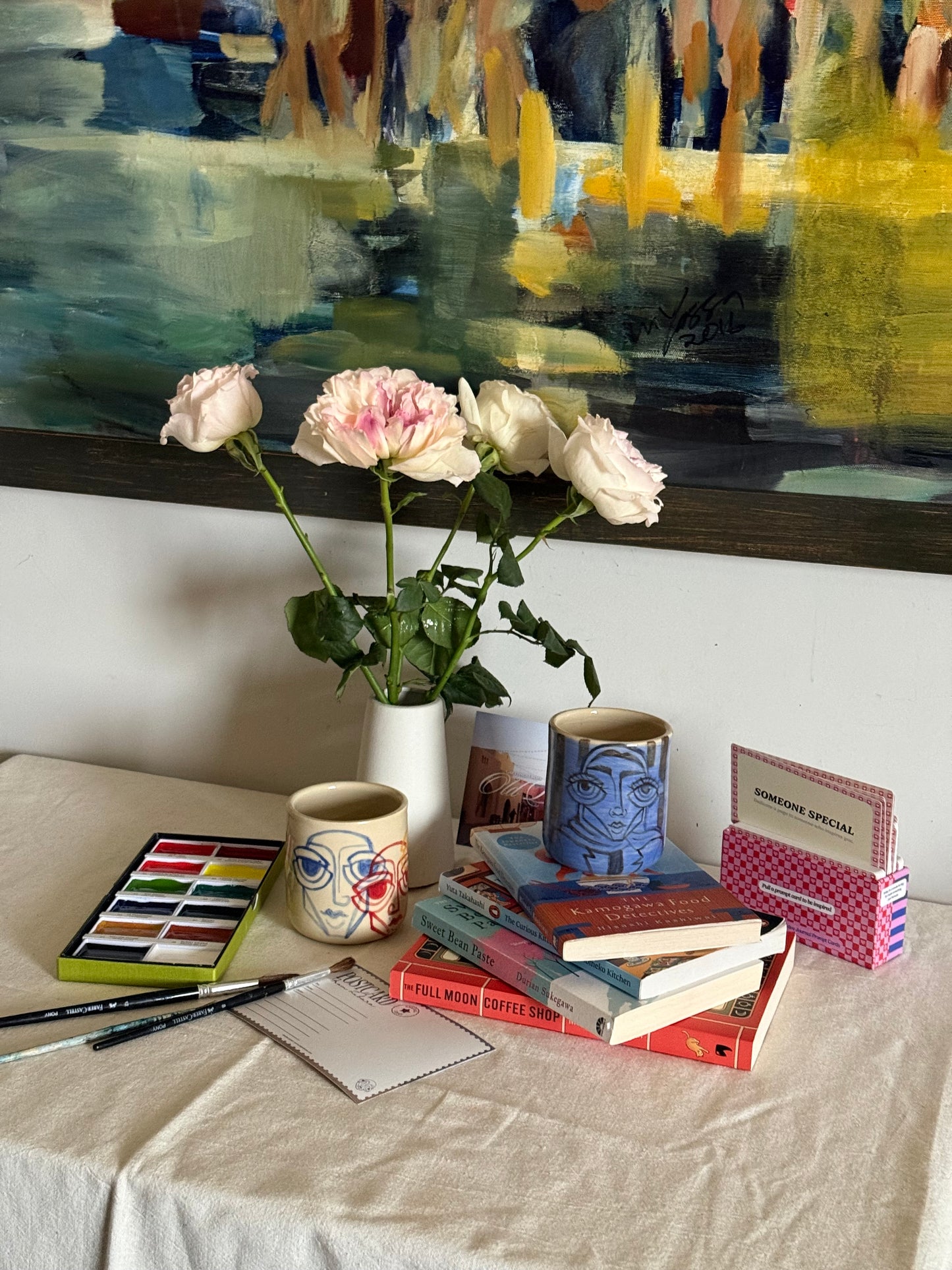 Layered Faces Handcrafted Mug