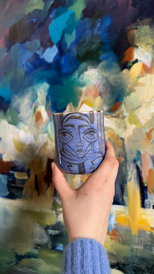 Striped Handcrafted Mug