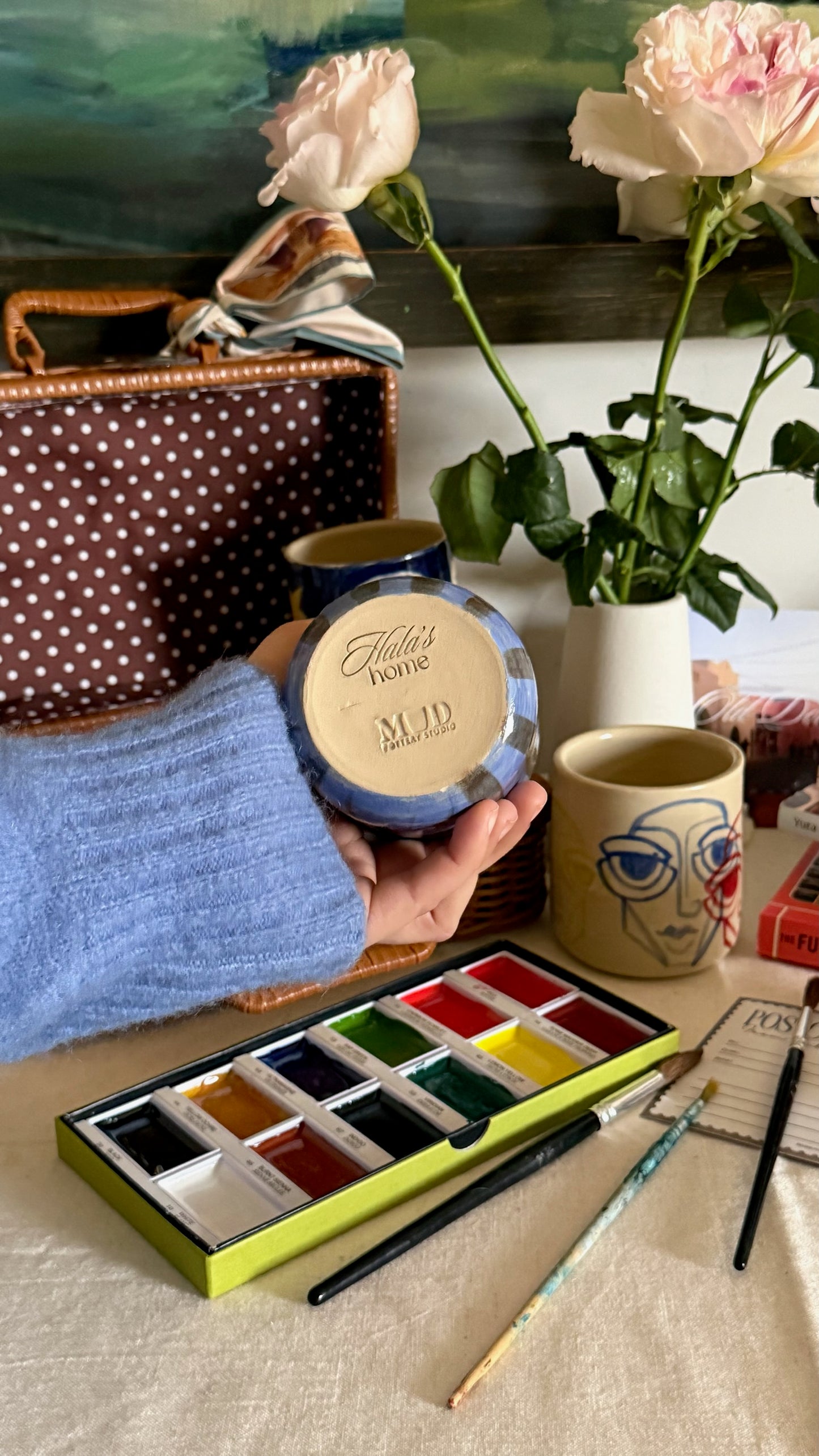 Striped Handcrafted Mug