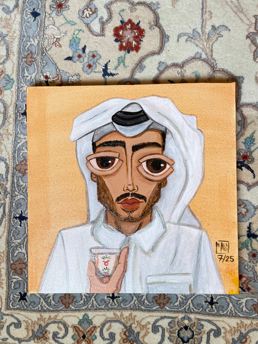 Gahwa Conversations - Original Acrylic Painting