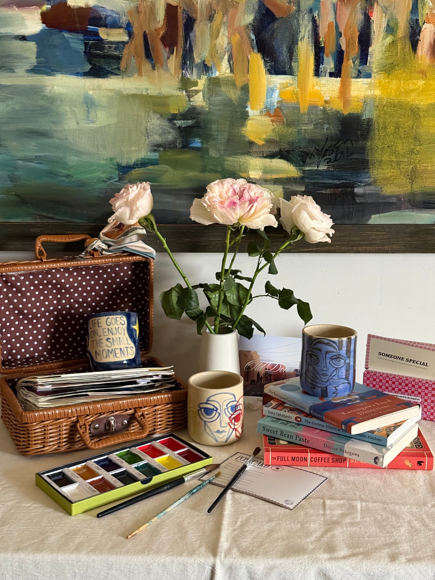 Layered Faces Handcrafted Mug