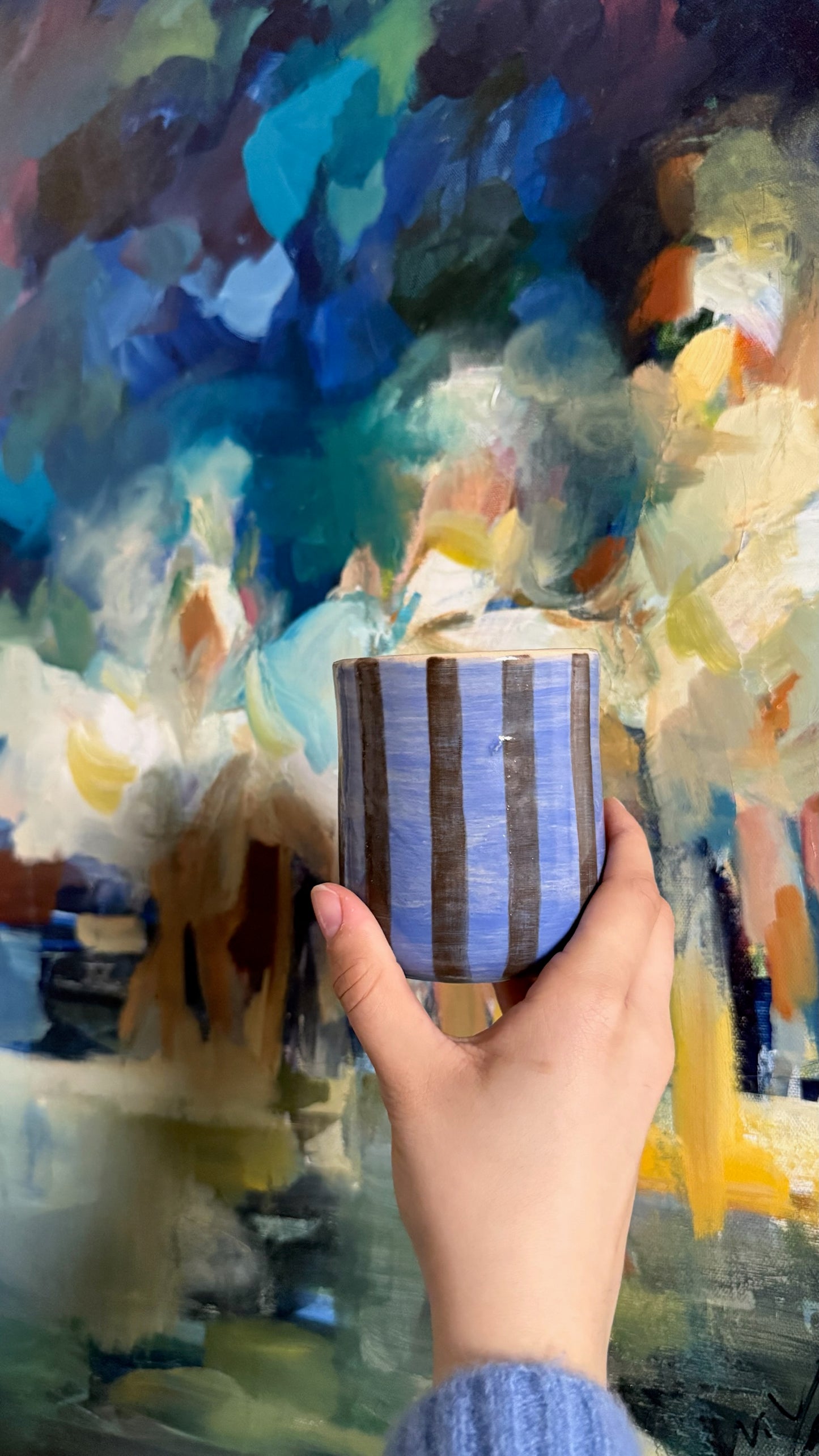 Striped Handcrafted Mug