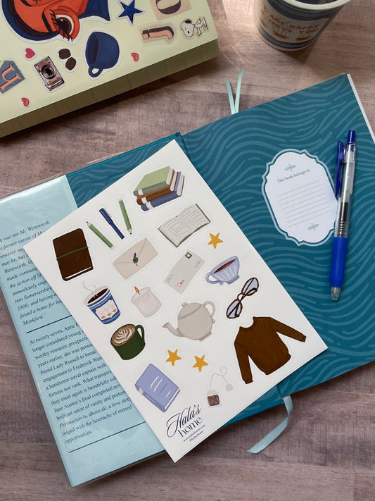 Hala's Home Cozy Library Sticker Sheet